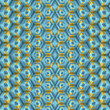 © Andrey_A - Multi-layered cube pattern with transformation effect. Blue and yellow create a soft wave effect. 3d rendering digital illustration