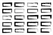 © Khaleda - Abstract brush stroke rectangles a collection of black ink textures