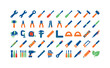 © Александр Михайлюк - Collection of colorful flat icons representing various metalworking and construction tools