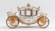 © Stepflow - Ornate white and gold royal carriage with intricate detailing and crown emblem