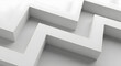 © Afchana - A close-up view of a white 3D maze with intersecting paths and sharp corners on a flat surface