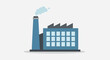 © amni - Industrial factory building with smokestack.