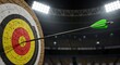 © Zaydan - Arrow hits target bullseye archery competition and accuracy concept