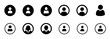 © Adit - User icon set. Profile and person silhouette set. Illustration.