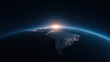 © afridwi - Earth from space with city lights and sunrise dramatic viewpoint