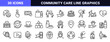 © PixeloAI - Altruism and Kindness Minimalist Monoline Icon Set for Charity, Community Support, and Philanthropy Projects with Geometric Line Art.
