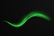 © Даниил Москаленко - Green light spiral with space aura and glowing sparkles. Magic comet with sparkling dust shimmering light effects. Elegant green swirl PNG for holiday decoration and creative art.