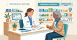 © Samsul - Pharmacist assisting senior woman with medication consultation.