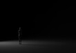 © Phetsala - A minimal conceptual representation of deep emptiness and infinite darkness, symbolizing the abstract concept of nothingness and potential space ,ultimate ,smooth ,backdrop