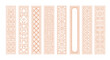 © charlotte - Traditional Chinese Lattice Border Set Decorating Vertical Panels for Asian Cultural Branding and Luxury Design