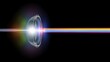 © Ryo - ultrathin. Concentric magnetic field lines of pure light warping space around a laser beam. STEM education sheets, lab safety posters, designed for biotech research communications, used by teachers.