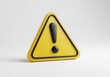 © Nahid_desinger - Yellow warning sign with exclamation mark on light gray background