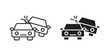 © Rubina - Car crash icon vector pictogram pack. icon vector template