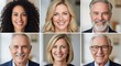 © Ikara - Diverse portrait collage of smiling professionals featuring an array of ages genders and ethnicities showcasing positive and approachable expressions