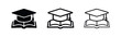 © liubomir118809 - Graduation Student Icons Set - Education, Learning, University Symbol Collection with Open Book