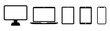 © TaqwaaArtworks - Collection of Digital device icon smartphone, computer, laptop, tablet vector illustration