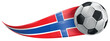 © doom.ko - Norway flag with soccer ball with speed effect. sport banner