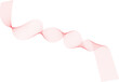 © TOP DESIGN - Beautiful pink ribbon isolated on a white background designed as a heart shape vector illustration for a romantic Valentine celebration, wedding card decoration, or birthday banner art