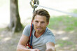 © auremar - portrait of a man trying the zipline