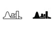 © SHAHRIYAR RASEL - Cityscape icons with buildings and mountains in line and solid styles