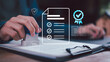 © Images for you - Auditor approving certified documents with checklist verification, compliance review, quality assurance, secure records, validation control, documentation management, and trusted signoff workflow.