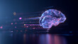 © Faisal - A glowing digital brain with neural connections and light trails represents advanced artificial intelligence and machine learning concepts in technology.