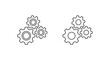 © Ka Han - Cogwheel gear outline icon. Settings mechanism symbol. Configuration symbol