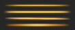 © Olena Go - Golden light beam set. Vector gold dividers, laser effect with transparency. Christmas lights, horizontal bar with shining