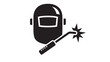 © shakil - Welding mask icon with torch and sparks, representing metal fabrication and protection for industrial workers.