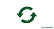 © Gori - Green Circular Arrows Icon Representing Renewal, Cycle, and Refresh on White Background