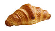 © Isabel - Golden flaky croissant pastry with intricate layered texture, perfectly baked and isolated on transparent background for bakery menus