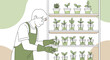 © Evan - Gardener Tending to Seedlings on Shelves, Organic Growth Concept