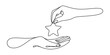 © Icon_gallery - Minimalist One Line Drawing of Hands Holding a Star