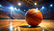© Aryanti - Basketball on court with spotlight