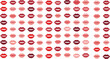 © MdNazmul - Lips vector set with different lipstick shapes and colors beauty fashion collection for makeup design cosmetics illustration and feminine patterns