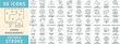 © Hexxa Studio - Crisis Management line icon collection, Editable stroke. Vector illustration.