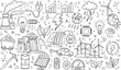 © Kanon Islam - Sustainable renewable energy sources and global ecology environment conservation concepts for green technology power production hand drawn vector illustration doodle art