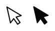 © AI Images Studio - Modern computer mouse cursor icons in black and white vector illustration. Clean pointer symbol set for UI design.