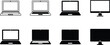 © AdibaZone - set of black computer devices Desktop/Laptop Illustration Icon 1