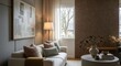 © Bali Adventure Co - Modern Living Room Interior with Neutral Tones and Abstract Art
