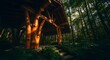 © Bali Adventure Co - Wooden Shelter in Lush Forest with Sunlight