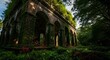 © Bali Adventure Co - Ancient Brick Architecture Overgrown with Vines and Lush Vegetation