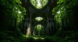 © Bali Adventure Co - Ancient Stone Archway in Lush Forest, Nature's Embrace
