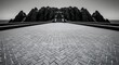 © Bali Adventure Co - Stone Pathway and Rocky Mountain: Dramatic Black and White Landscape