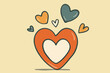 © ADDICTIVE STOCK - Heart illustration with playful floating elements