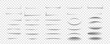 © Sviatlana - Collection of transparent shadow effects. Realistic black shadows from paper or box shapes. Square and rectangular shadow stripes isolated on transparent background. Vector illustration.