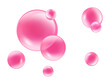 © MorshedBD - Bright pink translucent bubbles floating gracefully in various sizes and shapescreating a delicate and elegant visual effect perfect for backgrounds and designs transparent background