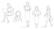 © Imsuniyah - Business Women Line Art: Diverse Poses, Professional Style