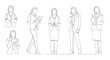 © Imsuniyah - Businesswomen, Line Art, Technology, Finance, Success, Office, Professionals