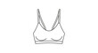 © Ewan - Elegant Line Art Illustration of a Minimalist Women's Bralette for Design Concepts